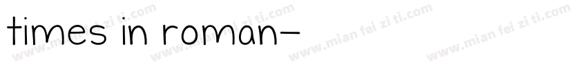 times in roman字体转换
